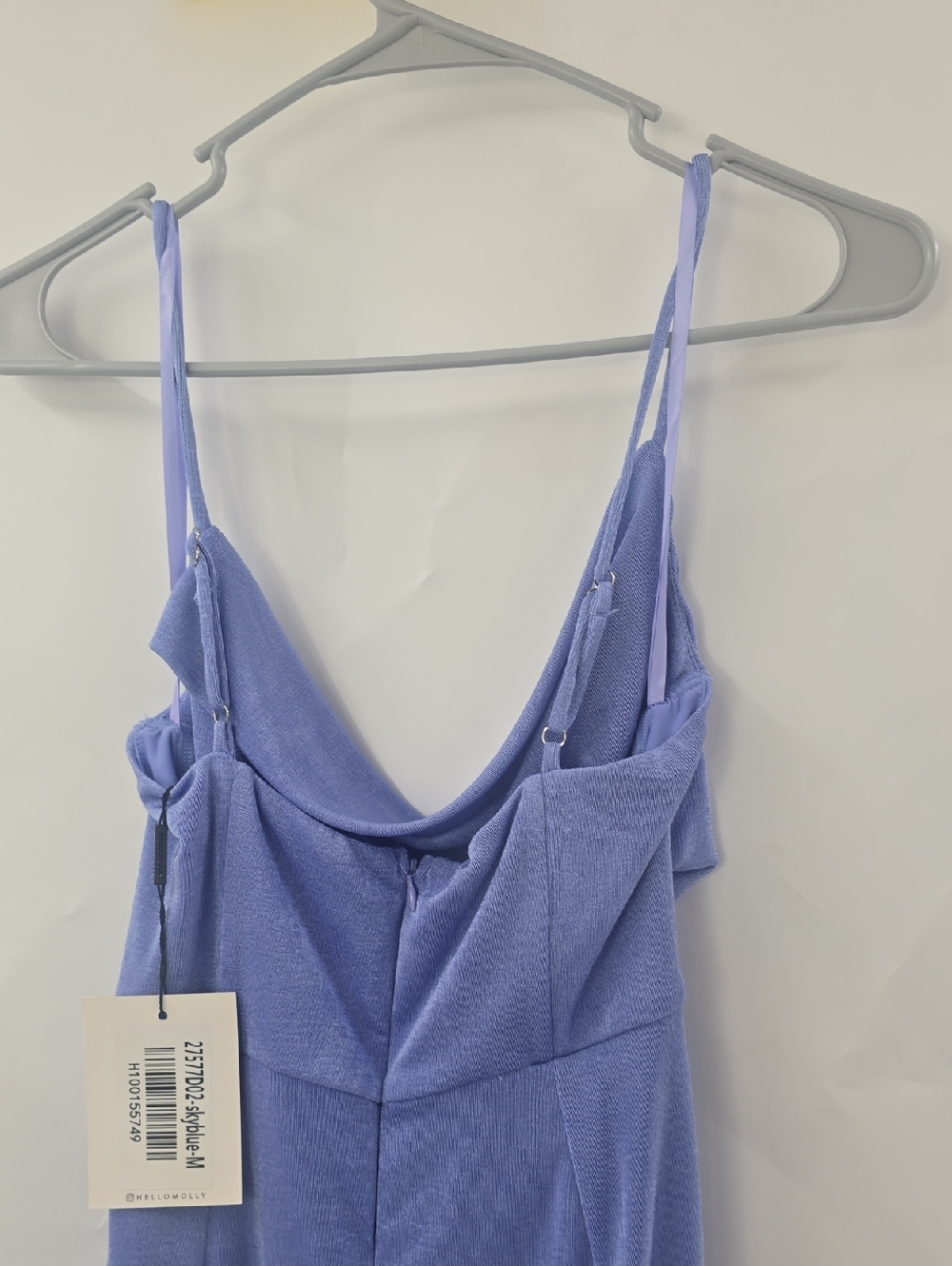 Hello Molly Light Blue Cowl Neck Slip Midi Dress - Picture 7 of 11